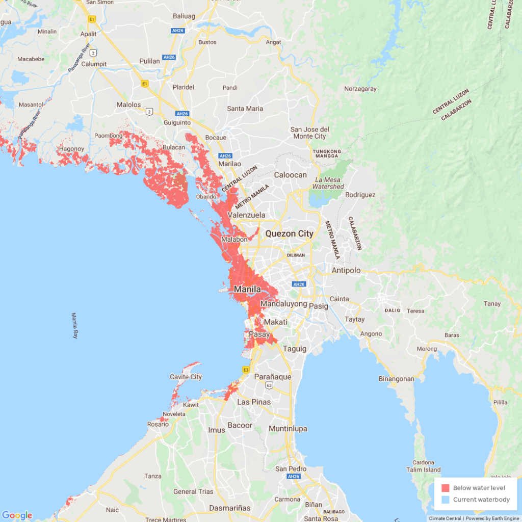 sea level rise metro manila